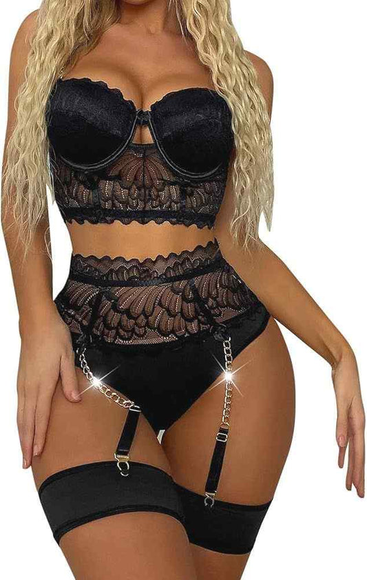 Black Sexy Lace Nighty