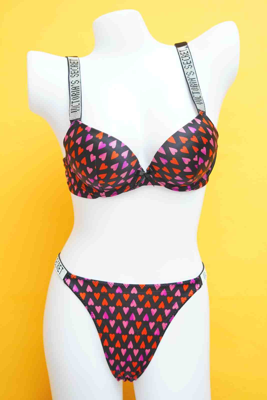 Victoria Secret's Pushup Hearts Bra Set