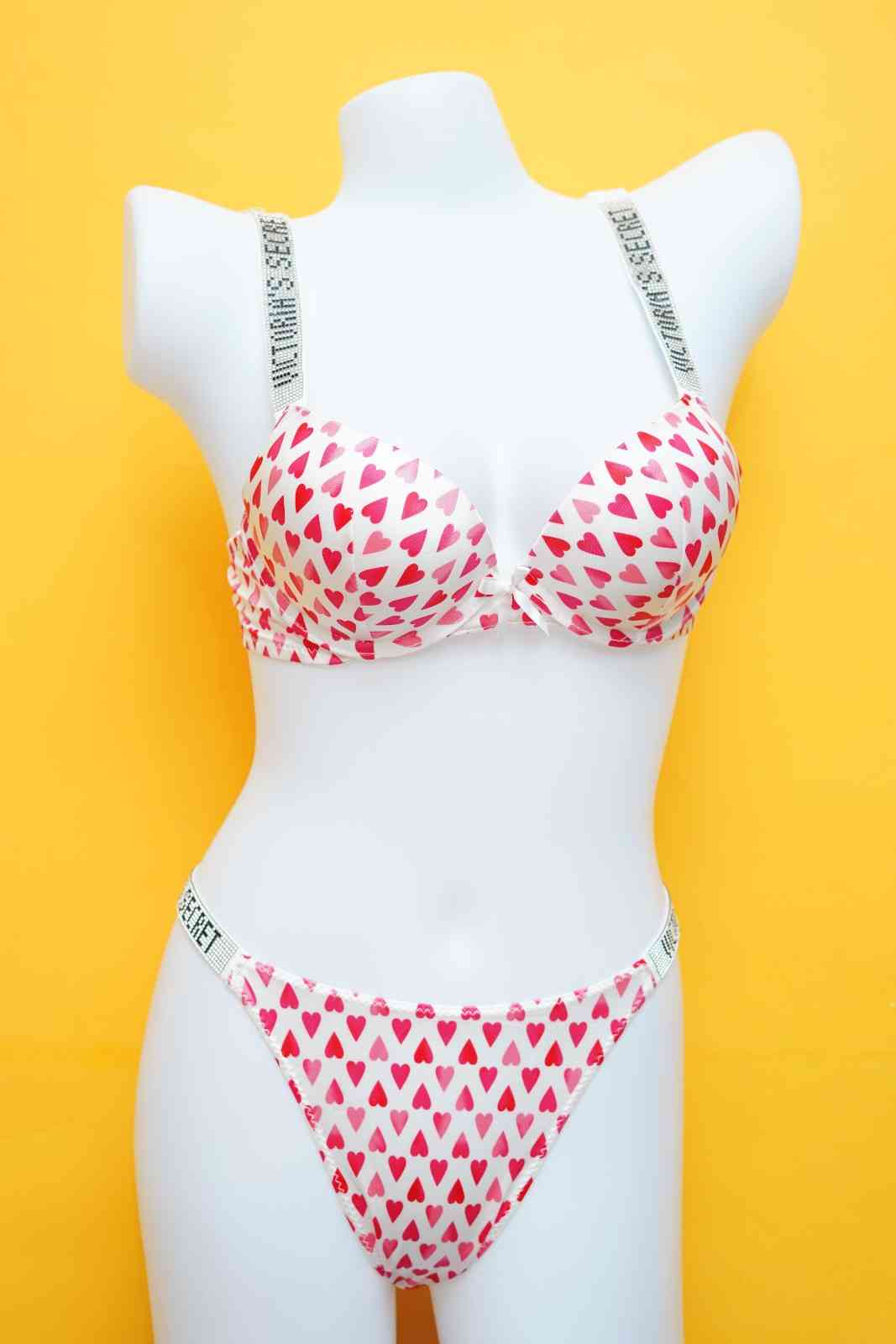 Victoria Secret's Pushup Hearts Bra Set