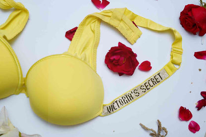 Victoria Secret Crystal Strap Bra & Thong Set