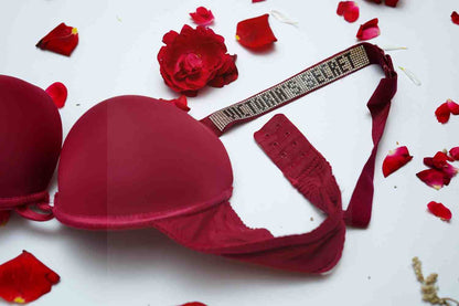 Victoria Secret Crystal Strap Bra & Thong Set