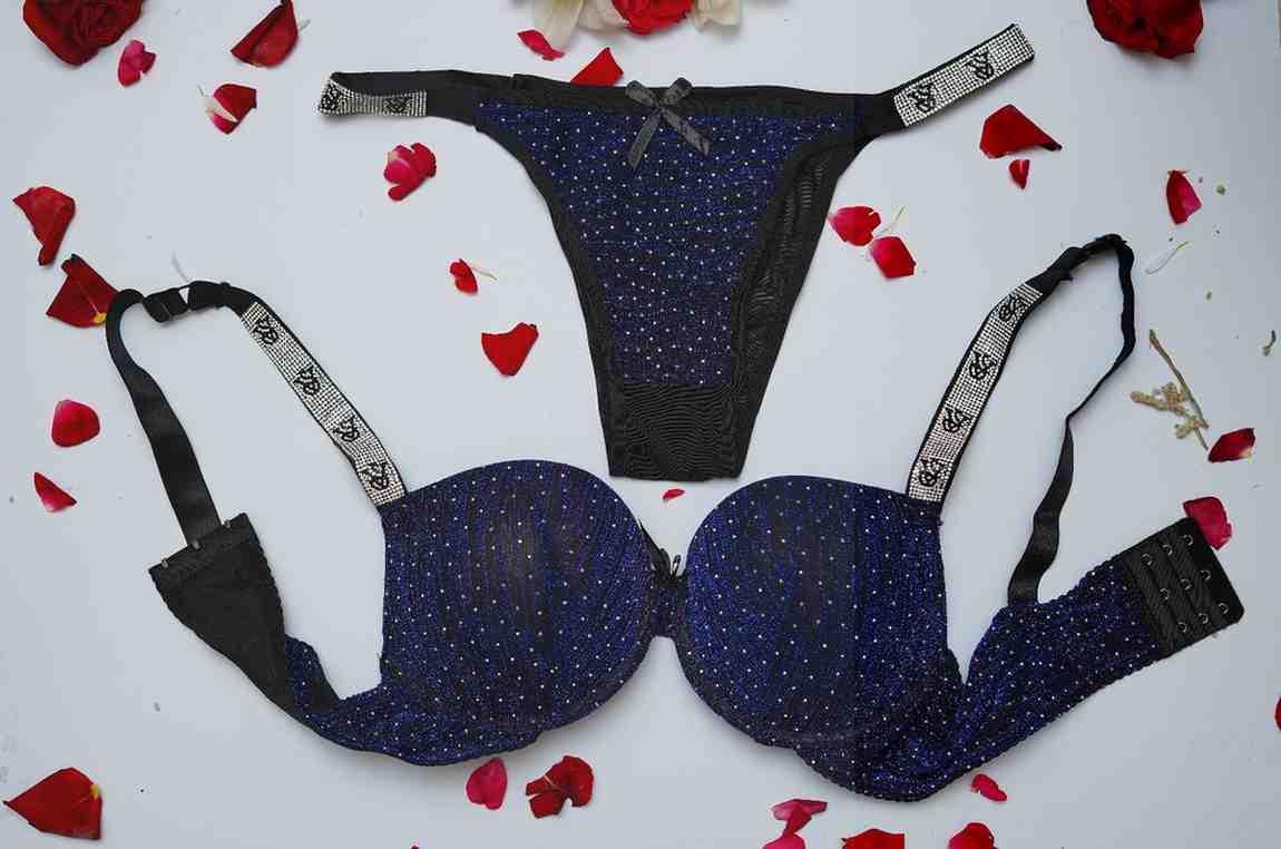 Sparkle Victoria Secret Pushup Bra and Thong Set