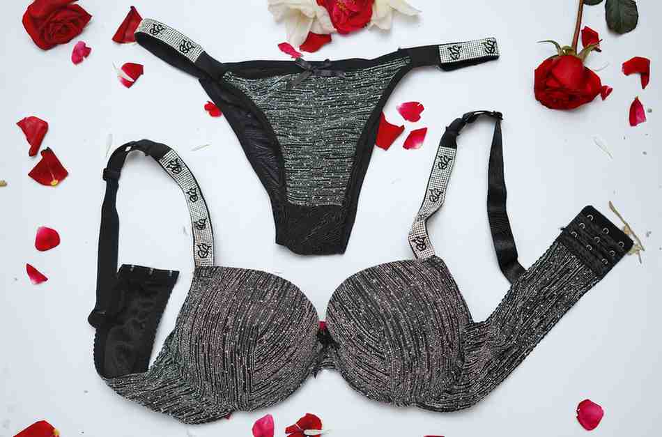 Sparkle Victoria Secret Pushup Bra and Thong Set