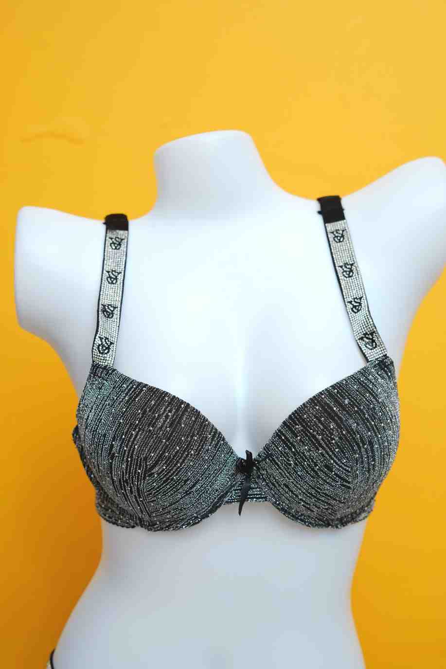 Sparkle Victoria Secret Pushup Bra and Thong Set