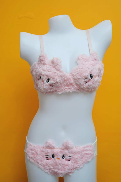 Feminique Cute Kitty Princess Bra and Panty Set