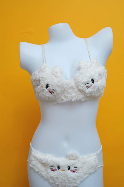 Feminique Cute Kitty Princess Bra and Panty Set