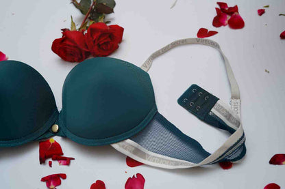 Light padded half-net bra and panty set