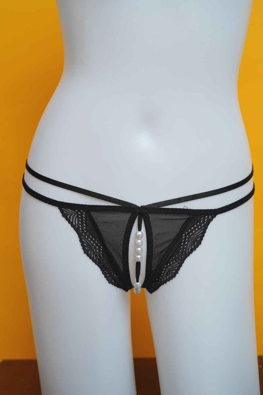 Feminique Lace women's Erotic Panties with Pearl