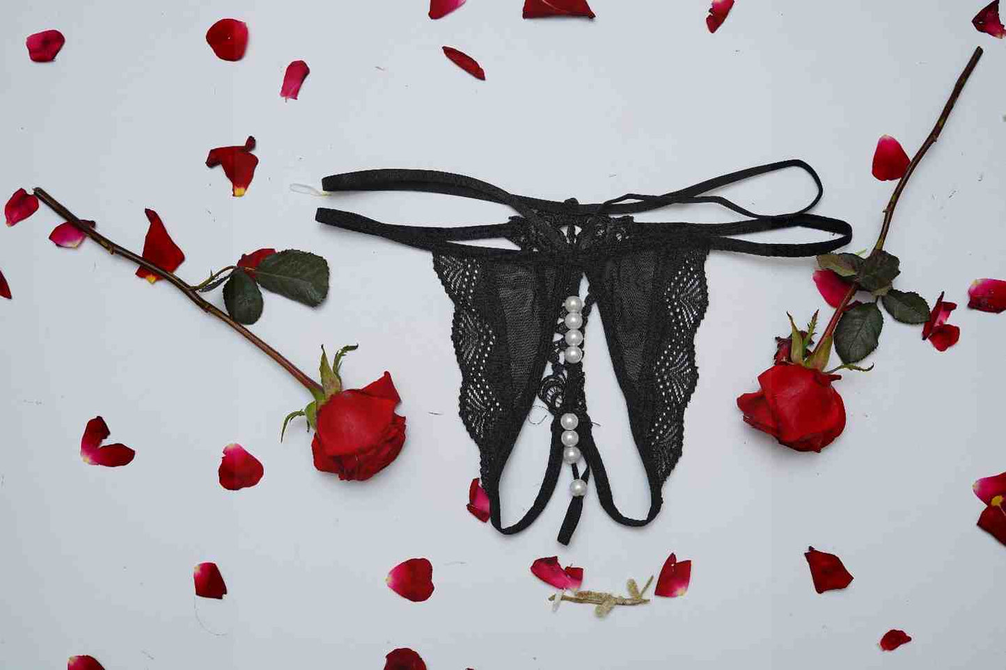 Feminique Lace women's Erotic Panties with Pearl