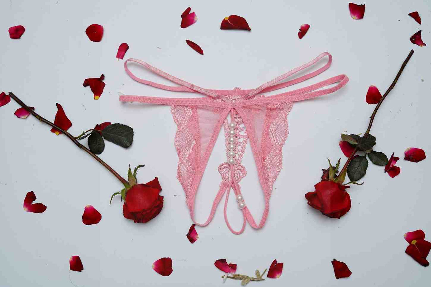 Feminique Lace women's Erotic Panties with Pearl