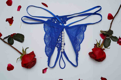 Feminique Lace women's Erotic Panties with Pearl