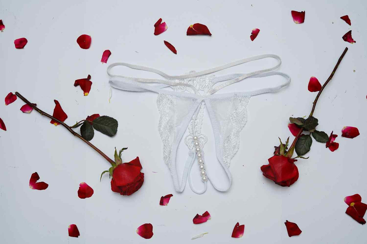 Feminique Lace women's Erotic Panties with Pearl