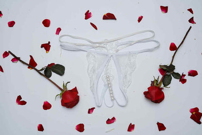 Feminique Lace women's Erotic Panties with Pearl