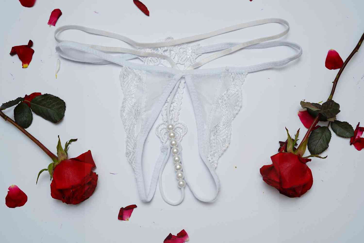 Feminique Lace women's Erotic Panties with Pearl