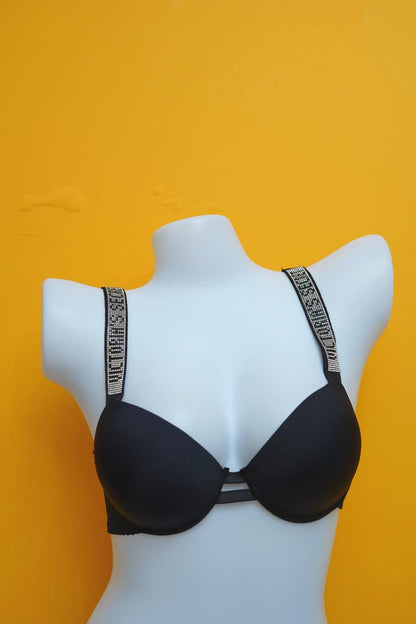 Victoria Secret Crystal Strap Bra & Thong Set