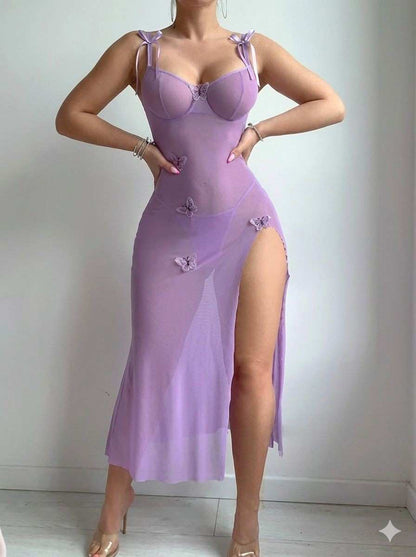 Sexy Long Mesh Nighty Dress