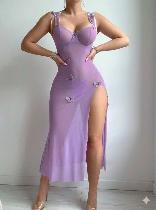 Sexy Long Mesh Nighty Dress